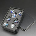 Beautiful Resin Transparent Colorful Dragon Eye Liquid Core DND Dice Set for Role Play