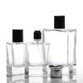 30ml 50ml 100ml clear Glass Perfume Packaging Bottle with Sprayer Empty square Unique Glass Perfume Bottle with Pump Bulk Sale