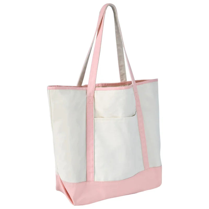 Custom the Tote Bag Printed Cotton Canvas Tote Bags for Beach or Shopping-Personalized Logo Beach Bag