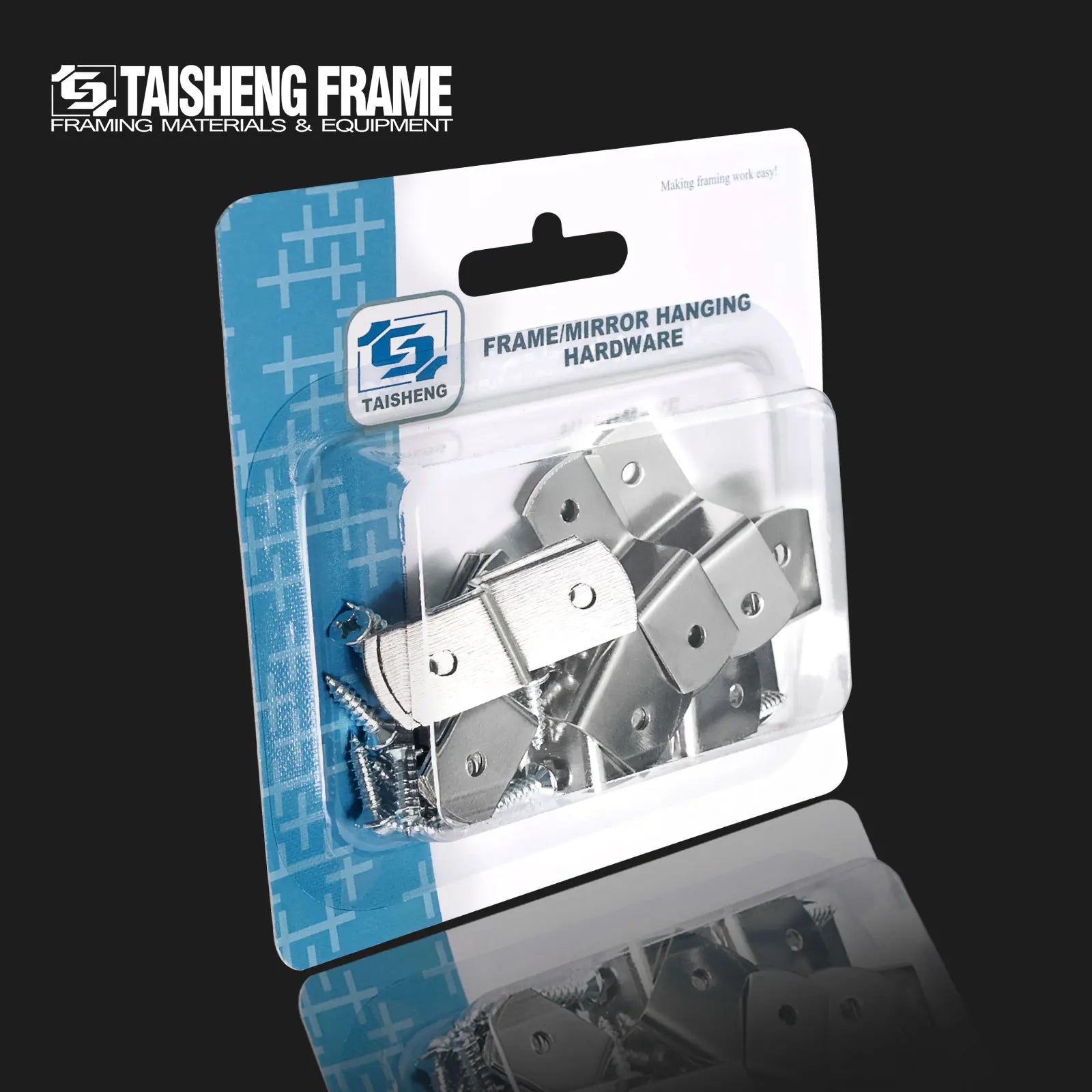 TS-K127 15PCS Metal Z Shape Picture Frame Braces Bracket Furniture Support Shelf Brackets Fastener with Screws