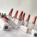 Private Label Custom Vegan Lipstick Long-lasting Natural Mineral Formula in White Tube Handcrafted with Care