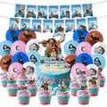 Party Decoration Moana La Flag HAPPY BIRTHDAY Balloon Cupcake Toppers Kids Birthday Theme Party Supplies for Kids Favors X4185