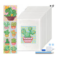R-Mini002 9pcs Mini Diamond Painting Cactus Canvas Art Printings Custom Mini 5D Diamond Painting Kit