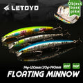 LETOYO 120mm 14.5g 140mm 21g Handmade Flash Minnow Lure Saltwater Trolling Flasher Lure Trout Bait Trout Lure Paddle