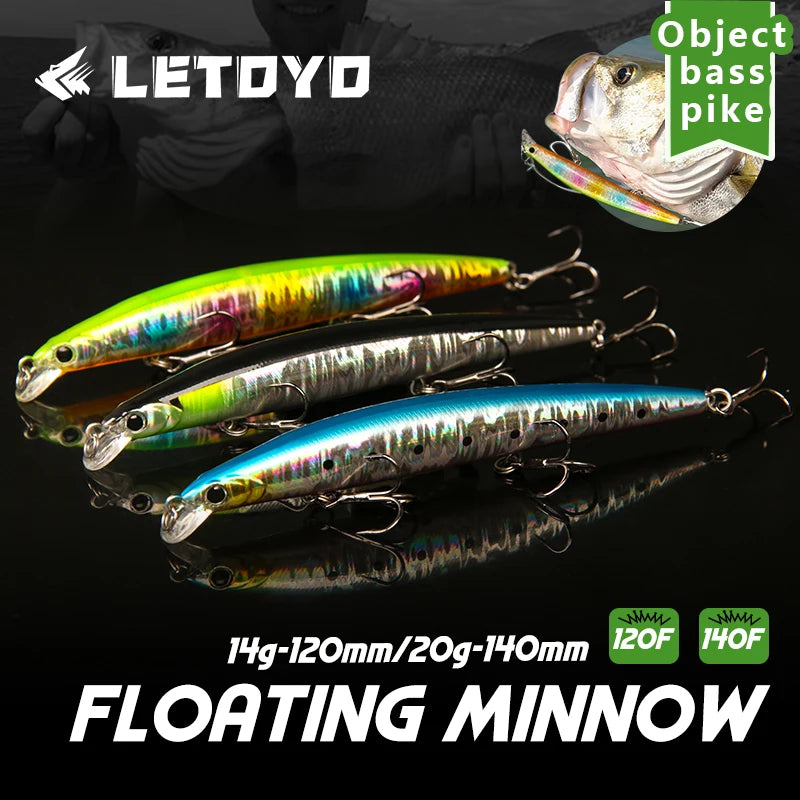 LETOYO 120mm 14.5g 140mm 21g Handmade Flash Minnow Lure Saltwater Trolling Flasher Lure Trout Bait Trout Lure Paddle