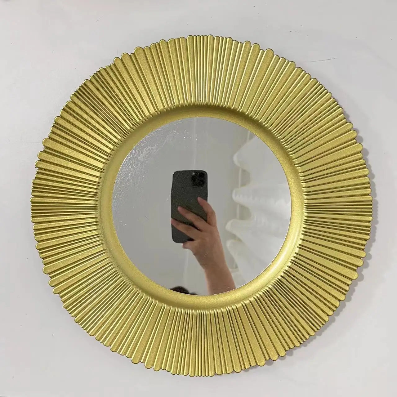 Custom Colors Wedding Hotel Party Plastic Charger Plates Durable Gold Dish Set for Events Polished Decoration
