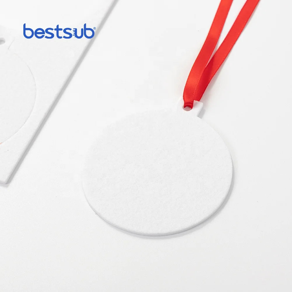 BestSub Wholesale Personalized Brief & Single Color Christmas Ball 6pcs/sheet Sublimation Blanks Air Freshener