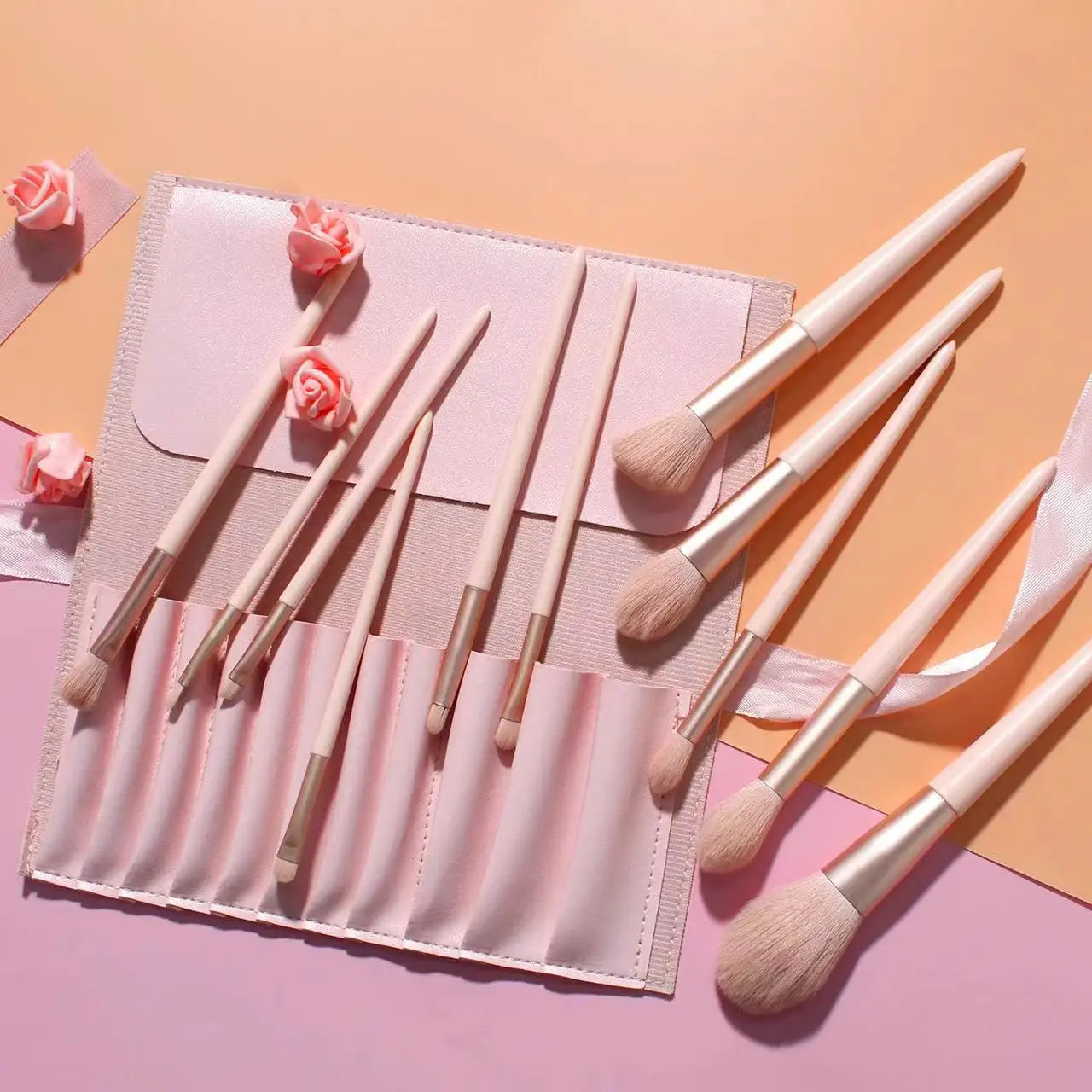 Wholesale Gift Boxes Makeup Brush Cosmetic Packaging Box Makeup Brushes Real Hair Custom logo Unique Makeup Brush Set