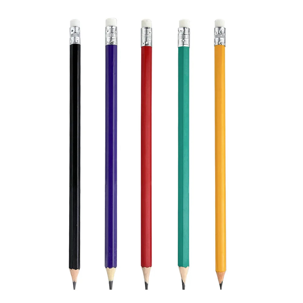 Wholesale 7 Inch Safe and Eco-Friendly Colored Pencils Custom Logo Hexagon 2B Pencils for Kids School Promotional Use