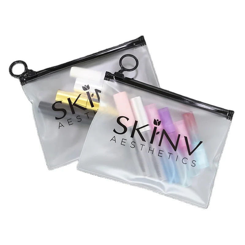 PVC Transparent Plastic Cosmetic Toiletry Makeup Bag Pouch With Zipper