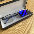 Men Anti Blue Light Glasses Alloy TR90 Half Frame Small Rectangle Lunettes Photogray Optical Computer Photochromic Eyeglasses