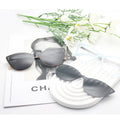 Women's Cat Eye Polarized Sunglasses Fashion Acetate Frame with Magnetic Clip-On Shades Purple Blue Yellow Gray Color Options