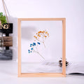 Factory Wholesale AIBO Zk Creative Double-Sided Transparent Acrylic Glass Floating Wooden Photo Frame Shatterproof UV Resistant