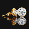 Quality Fine Jewelry 925 Silver Woman D VVS1 1.2 Carat Moissanite Diamonds Stud Earrings Women Luxury Gold