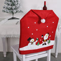 Hot Selling New Christmas Home Chair Decoration Printed Non Woven Christmas Chair Cover