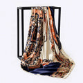 Ladies Luxury Designer Scarf Famous Brands 90*90cm Square Shawls Head Scarfs Printed Hijab Satin Square Silk Scarf for Women