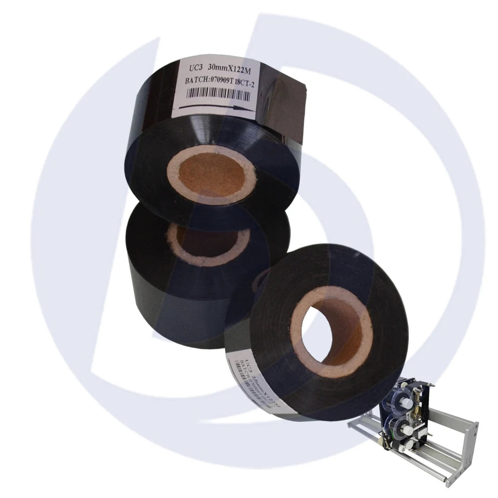 Code Ribbon Tape 30mm 100M Date Coder Coding Foil Rolls