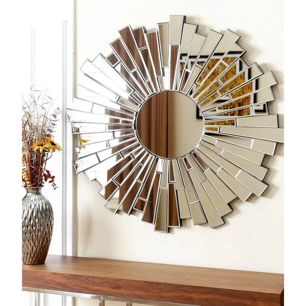 80CM Elegant Design Indoor Decor Wall Mirrors Decorative Living Room Large Silver Wall Hanging Mirror