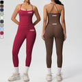 XW-7107 +7100 Yoga Sportswear Backless Design Vest & High Waist Leggings Multi-Color Fitness Clothing Plus Size Women Gym Set MegaBDM
