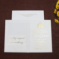 Australia Christening White and Gold Wedding Invitation Invite With RSVP and Pre Wedding Card for Wedding Planning