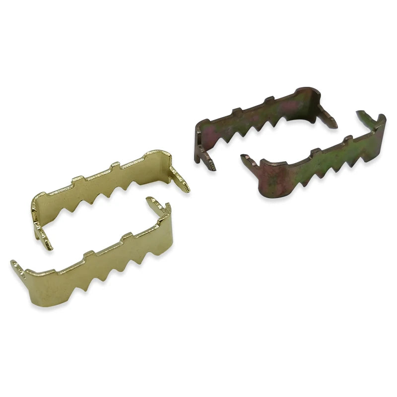 No-Nail Heavy Duty 26x9mm Galvanized Metal Iron Sawtooth Gold Photo Picture Frame Hanger Conceal Wall Hook Box