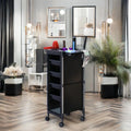 Durable Plastic Salon Trolley Barber Shop Tool Cabinet for Beauty Equipment Storage Hairdressing Furniture with Spa Application
