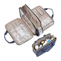 Custom Logo Portable Foldable Travel Toiletry Cosmetic Bag Professional Makeup Holder with Zipper Closure Wash Compartment