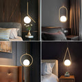 Nordic Metal Bedside Hanging Lamp Ceiling Light Hotel Decorative Chandelier Restaurant Dining Modern Gold Led Pendant Light