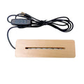 120mm Warm Color Hot Selling Custom Diy Rectangle Original Wooden Base for Acrylic Plate Led Night Light