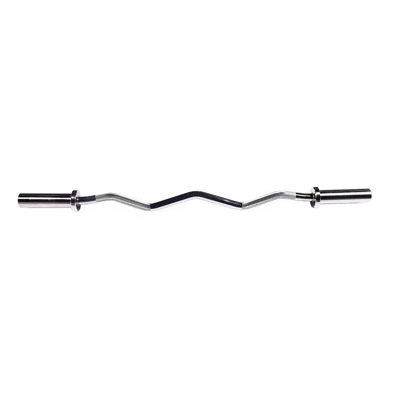 1.2m Bodybuilding Fitness Training Equipment Metal Home Workout Deadlift Chromed Free Weight Lifting Set Gym Ez Curl Barbell Bar