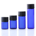 1ml 2ml 3ml 5ml Blue Small Sample Glass Botte With Black Cap for Essential Oil/perfume MegaBDM