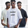 Wholesale Men's 100% Cotton Oversized T-Shirt Custom Quality Loose Drop Shoulder Blank Design with Knitted Fabric