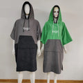 Custom Logo Quick Dry Microfiber Adult Hooded Poncho Surf Beach Towel Changing Robe for Swim
