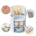 Factory Directly Desktop Plastic Revolving Drawer Powder Puff Beauty Egg Holder Makeup Brush Storage Box With Dustproof Cover