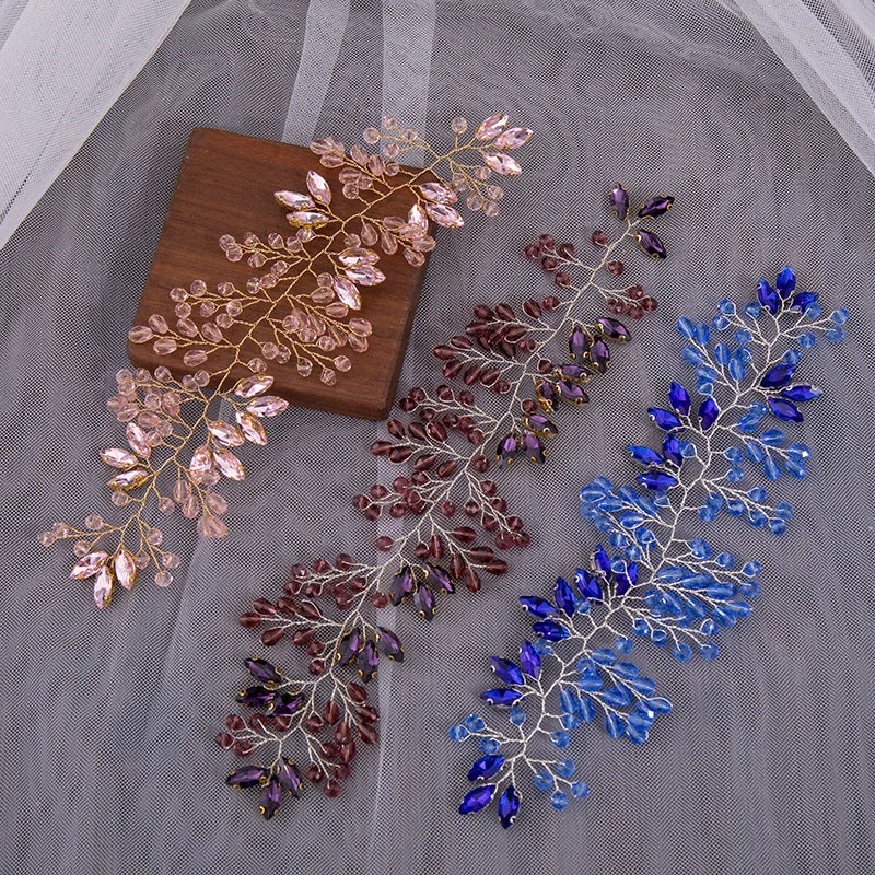 Rhinestone Hairband Head Ornaments Crystal Beads Hair Jewelry Accessories for Women Headband