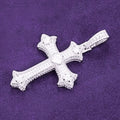 Hip Hop VVS Bling Moissanite  Men's  Princess Cut Cluster Cross Pendant With 925 Sterling Silver Pass Diamond Tester