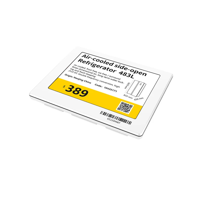 Bohang 5.8 Inch Normal BWR ESL Manufacturer Intelligent Price Tag  Digital Supermarket Electronic Shelf Labels