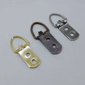 18x53mm D Ring Two Holes Iron Brass-plated Gold Retro Plain Picture Frame Hanger Box