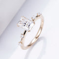 Luxury Radiant Cut Diamond Engagement Wedding Rings Set 14K Yellow Gold Factory Custom Ring