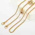 Olivia Not Fade 1.5mm Stainless Steel Women and Man Necklace Chains 18k Gold Plated Round Snake Chain Jewelry