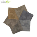 Excellent Quality Modern Striped Polypropylene Large Carpet Tiles Non-Slip Backing Automatics Carpet Tiles Cutter for Home