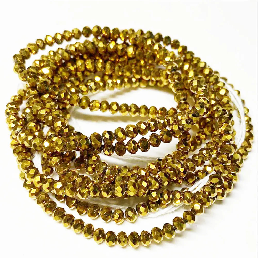 Fashion Summer Females African Crystal Gold Waist Beads Belly Ring Body Chains Jewelry on Cotton Cord Women Bulk Wholesale MegaBDM
