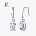 Rochime Fashion Bagutte Cz Drop Earrings 925 Sterling Silver  Rhodium Plated 5a Zircon Fine Jewelry  for Women