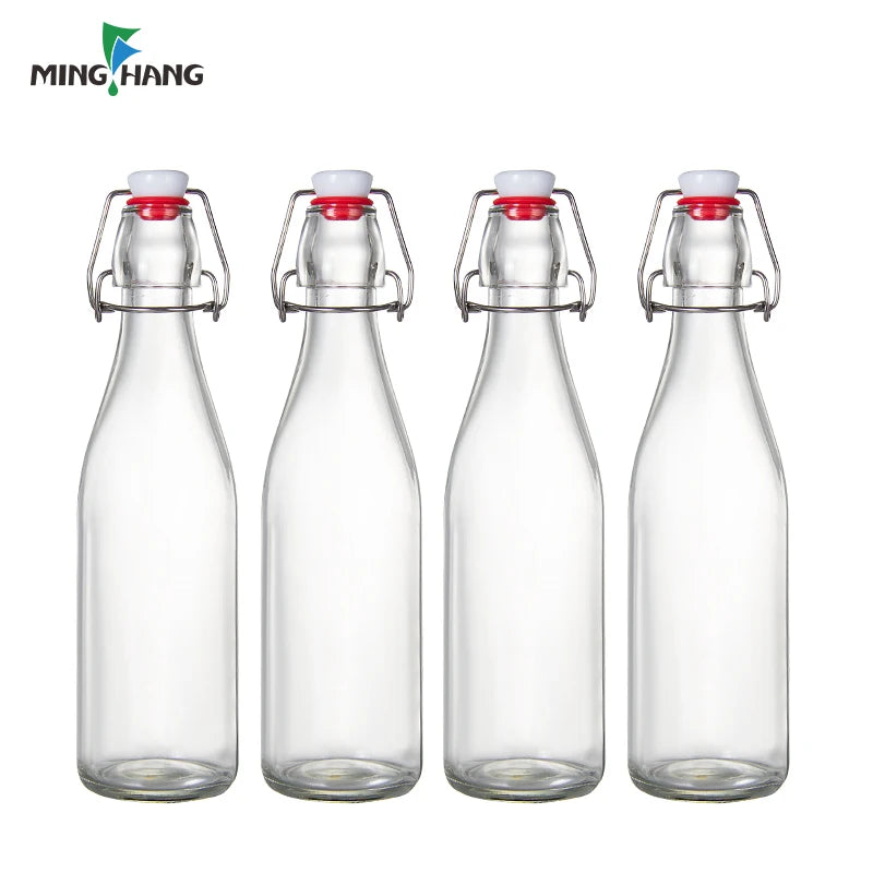 Hot Selling Mexico 500ml Household Scope Tea Beverage Swing Bottle Sealed Rubber Cover Glass Bottle