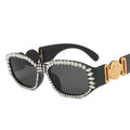 2022 Fashion New Model Shiny Diamond Women Shades Sunglasses Small Size Frame Ins Sun Glasses