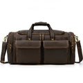 RTS New Casual Vintage Large Capacity Crazy-horse Leather Zipper Waterproof Travel Duffel Bag Strong Durable Outdoor Gym