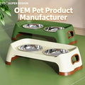 Elevated  Dog Cat Bowls Stand with No-Spill Design Vietnam Pet Products Wholesale Elevated Dog Bowl