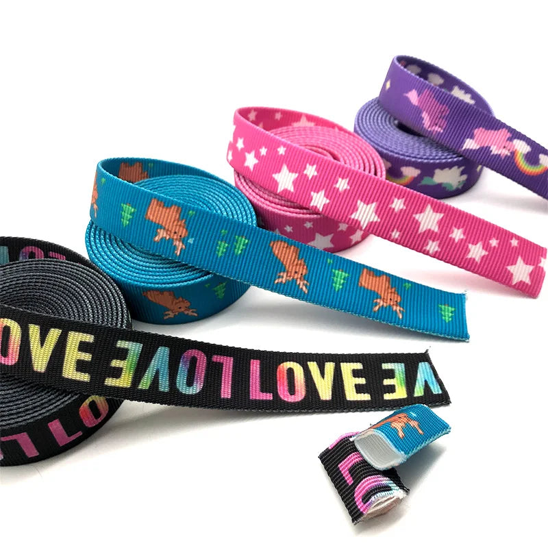 Weaver 2.5cm Fitness Color Printed Hollow Webbing Sublimation Tubular Belt for Sports Equipment