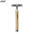 Eco Double Edge Safety Razor with Long Natural Bamboo Handle Single Blade Design-Fits All Standard Razor Blades for Men Women