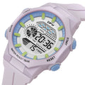 Stylish clear Strap Led 41mm Sport Watch for Women 50m Waterproof Chronograph Watches Digital